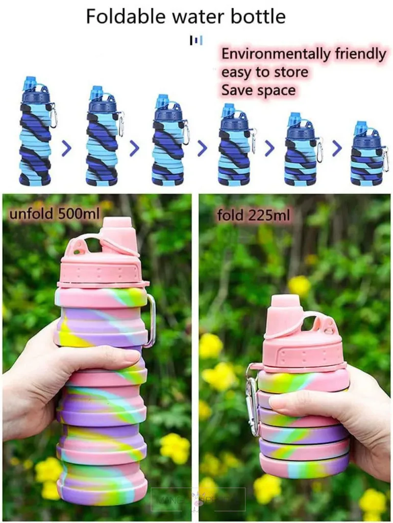 Silicone Expandable And Foldable Water Bottle - 500ml
