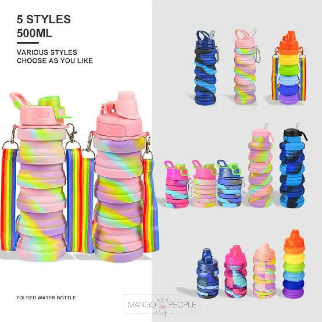 Silicone Expandable And Foldable Water Bottle - 500ml