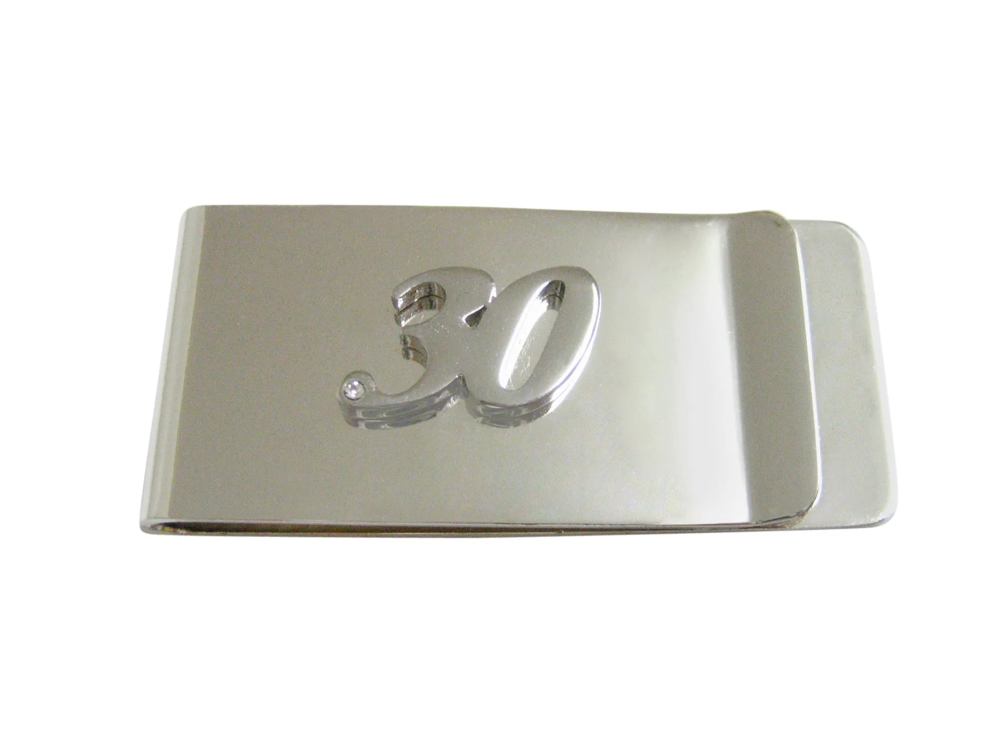 Silver Toned 30 Years Money Clip