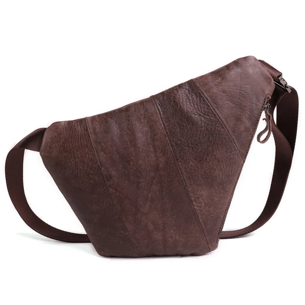 Slim Leather Crossbody Bag Essentials Bag, Black/Brown/Maroon, One Size