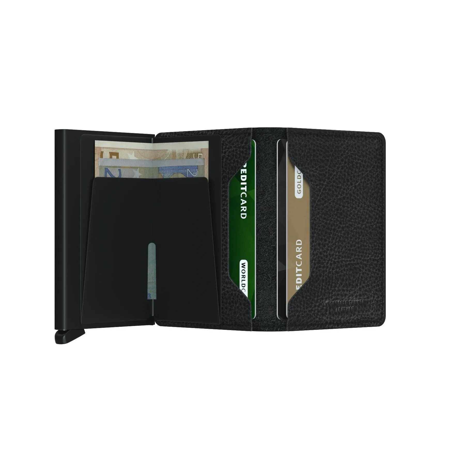 SLIMWALLET VEG LEATHER BLACK