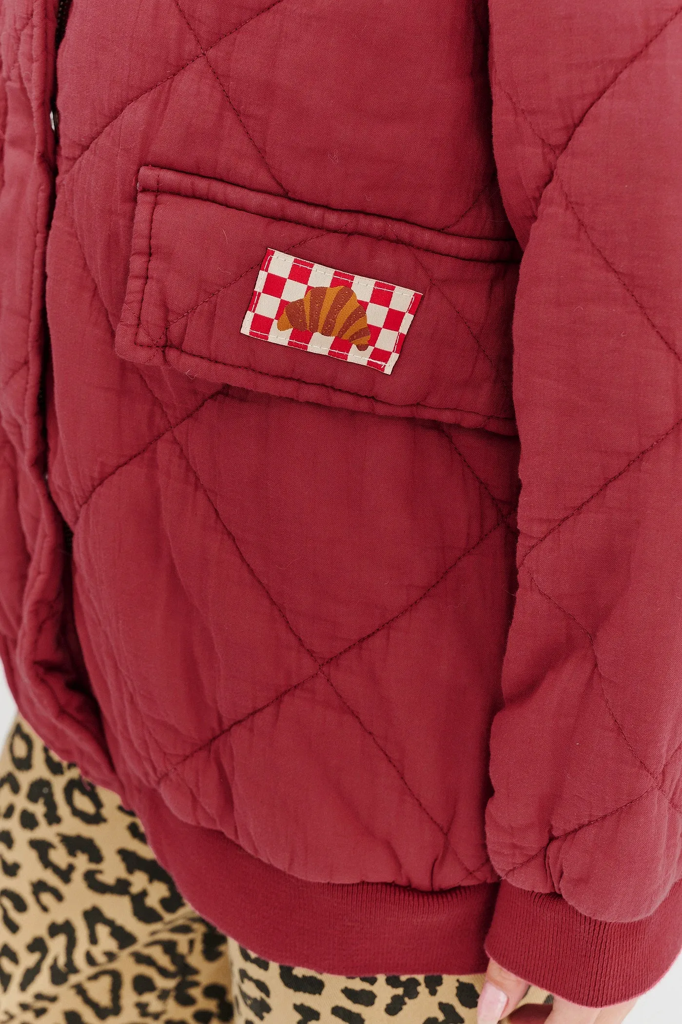 Smoky Blush quilted bomber