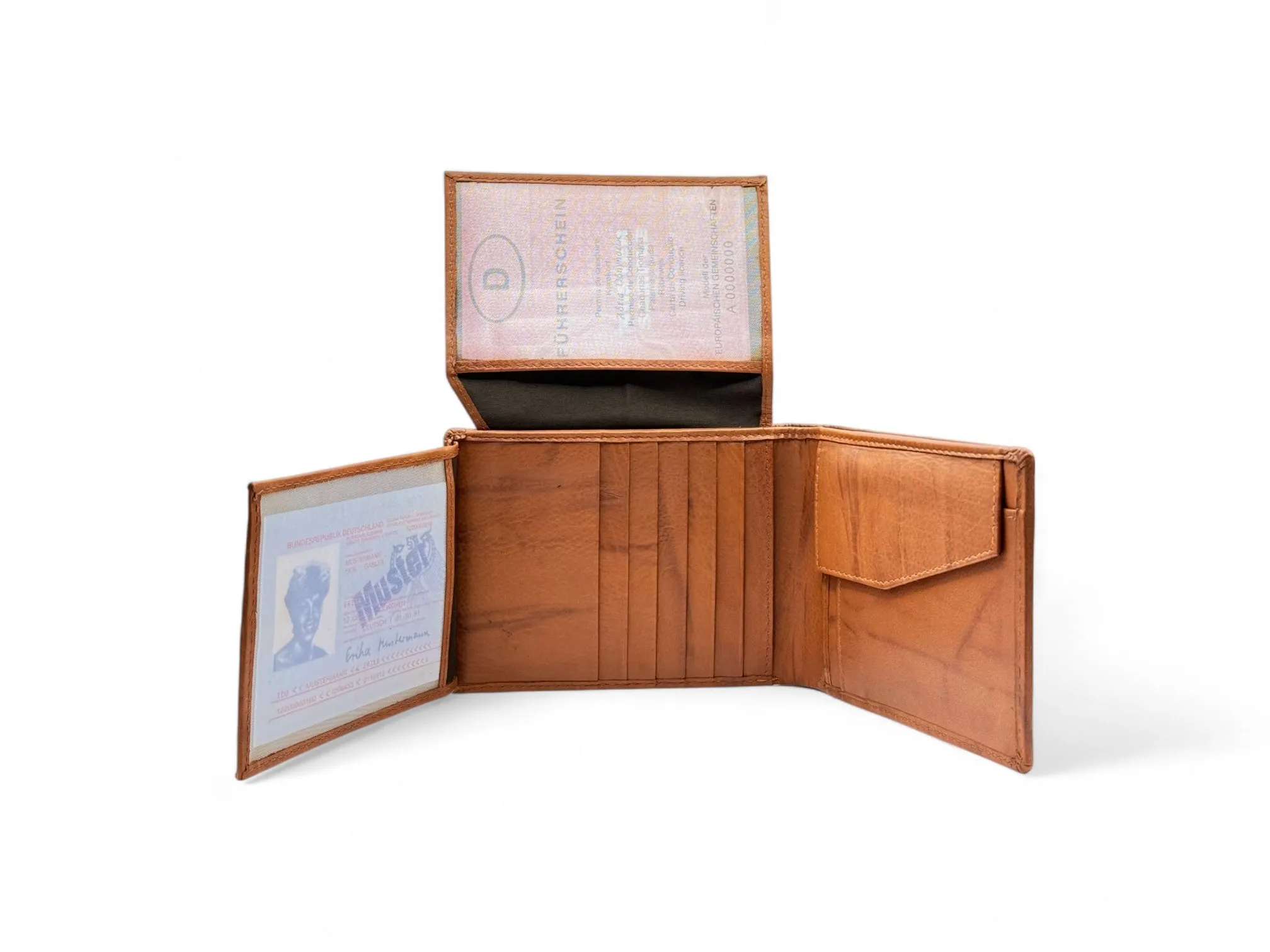 Smooth Premium 18 Card Billfold RFID Wallet | Coin Pocket #1886C