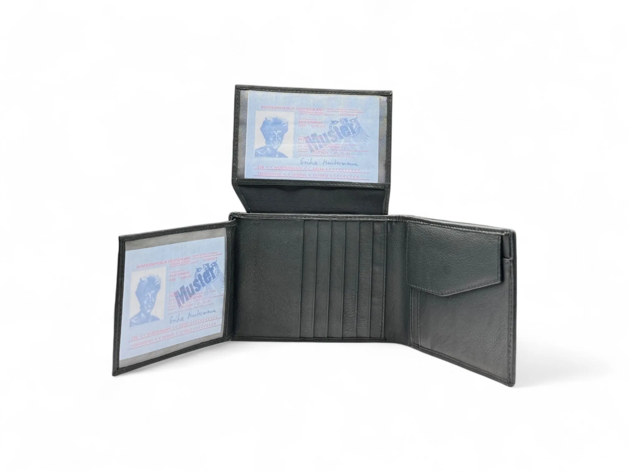 Smooth Premium 18 Card Billfold RFID Wallet | Coin Pocket #1886C