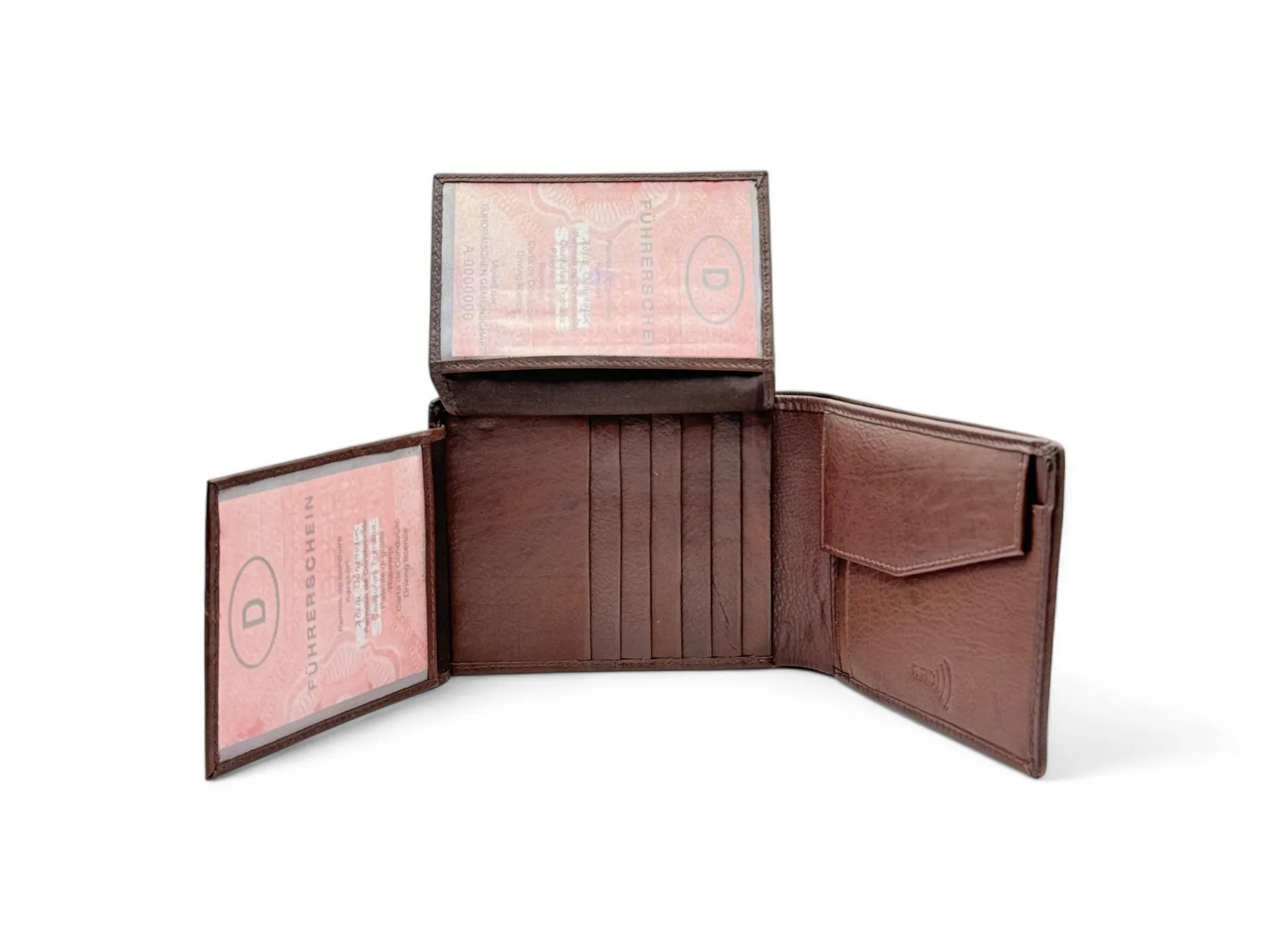 Smooth Premium 18 Card Billfold RFID Wallet | Coin Pocket #1886C