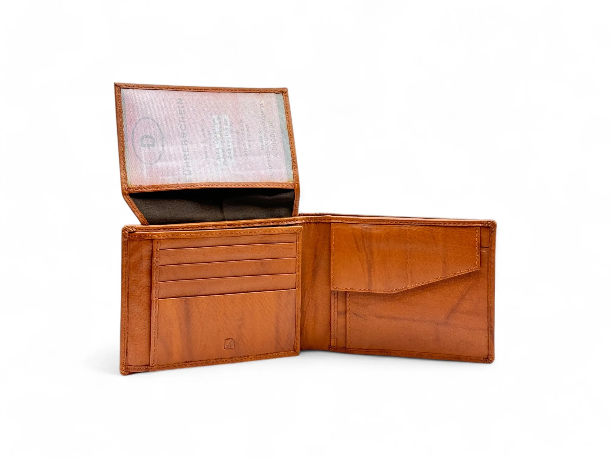 Smooth Premium 18 Card Billfold RFID Wallet | Coin Pocket #1886C