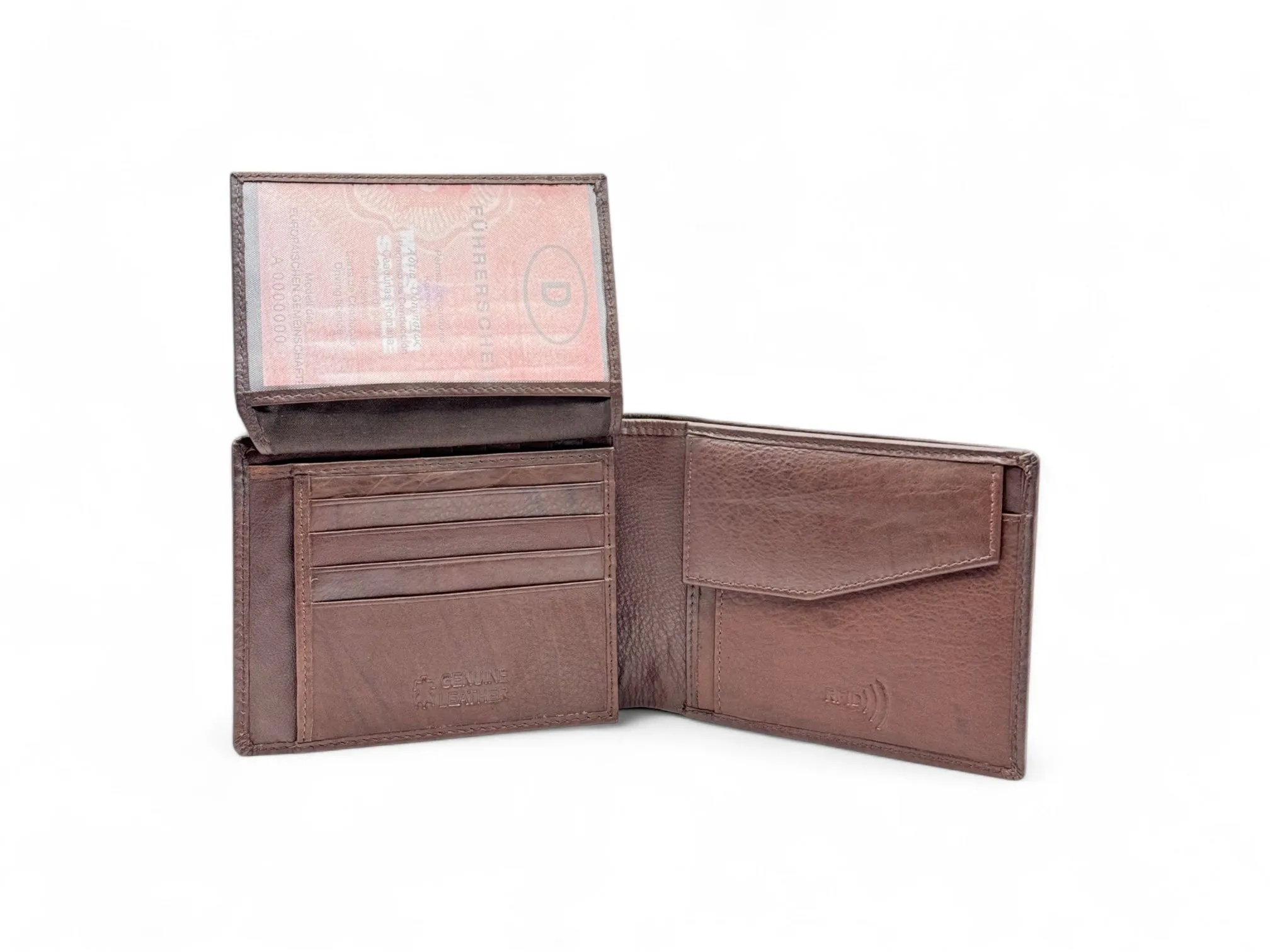 Smooth Premium 18 Card Billfold RFID Wallet | Coin Pocket #1886C