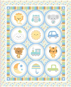 Special Delivery Baby Boy Quilt Panel P15285
