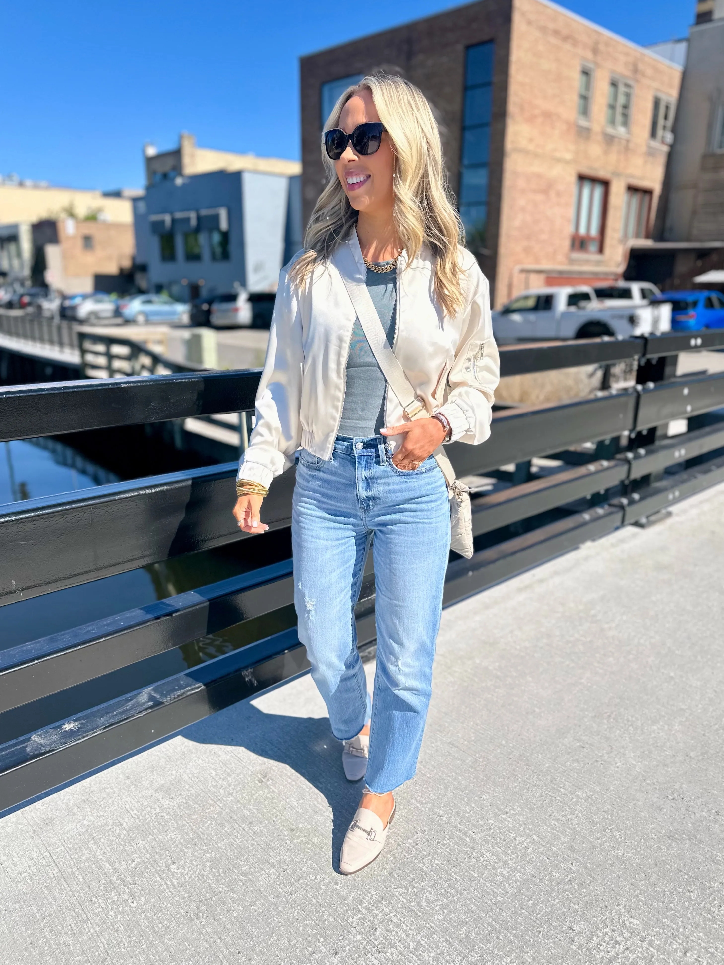 Steal The Attention Satin Bomber Jacket