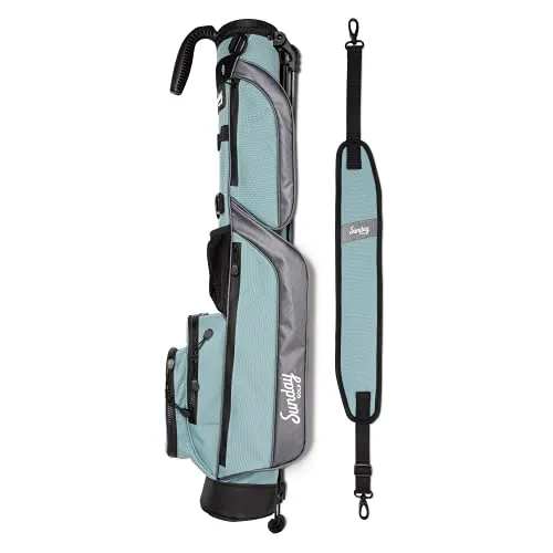 Sunday Golf Loma Bag - Lightweight Golf Bag with Strap and Stand – Easy to Carry Pitch n Putt Golf Bag – Golf Stand Bag for The Driving Range, Par 3 and Executive Courses, 31 Inches Tall (Seafoam)