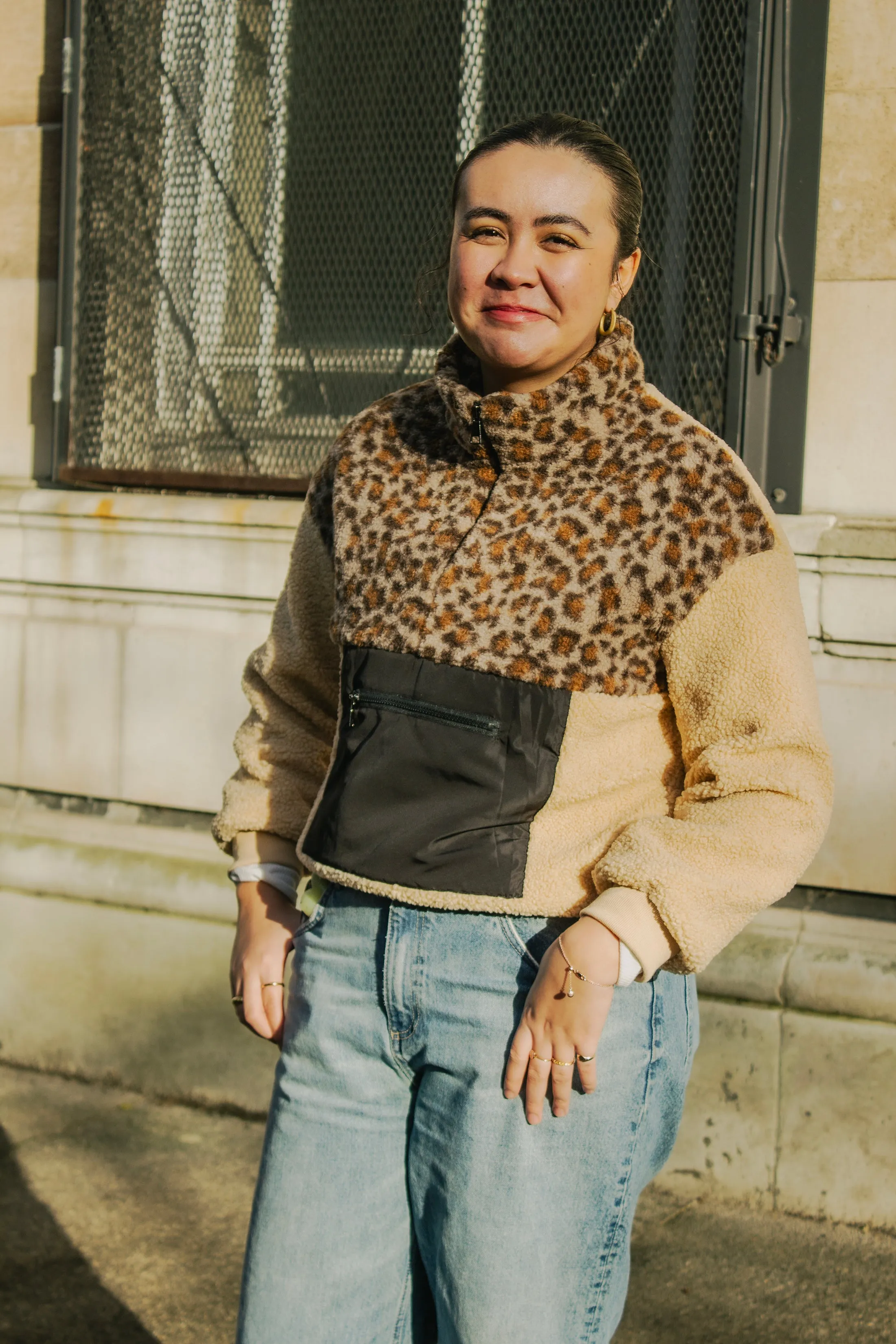 Teddy Borg Leopard Print Jacket