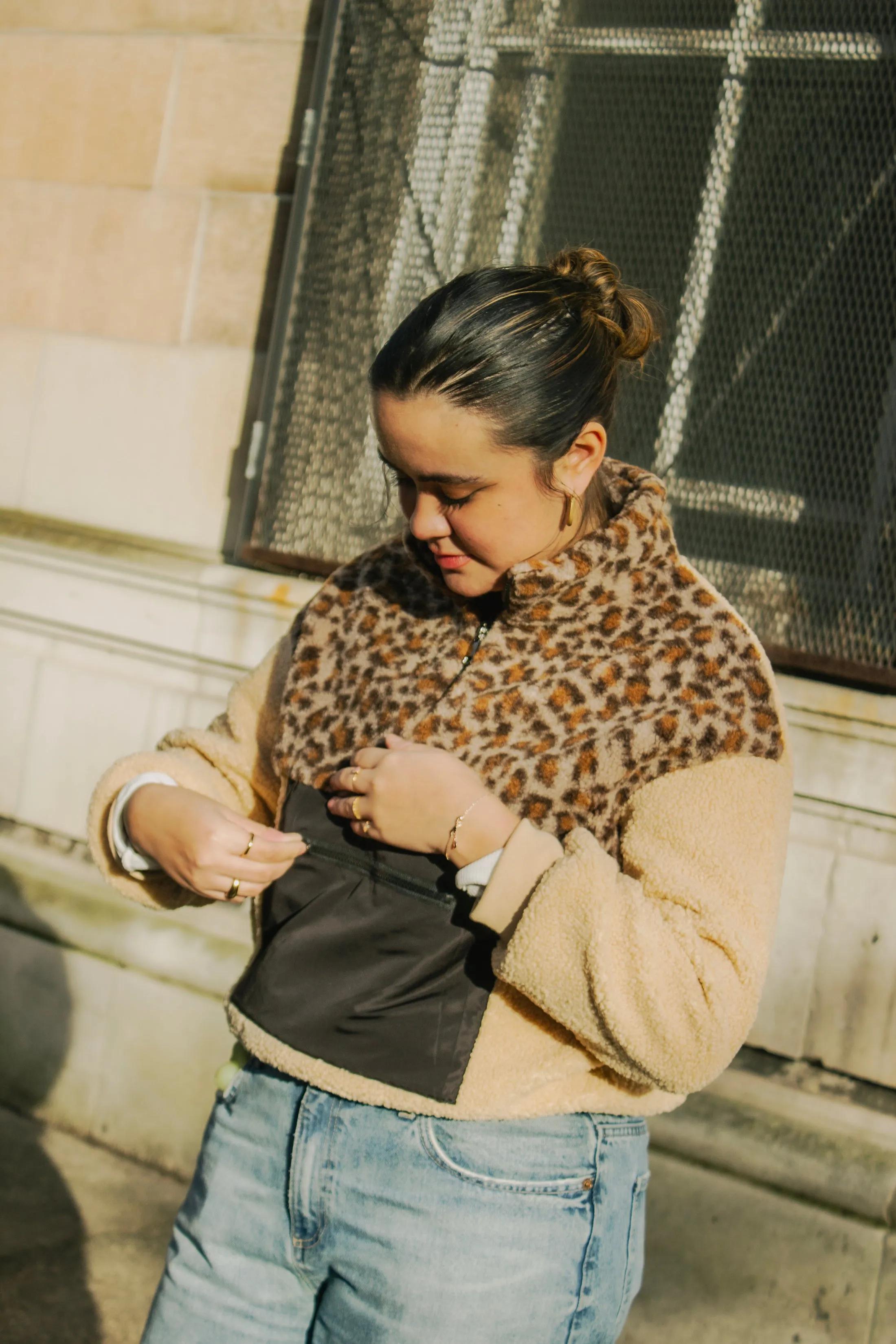 Teddy Borg Leopard Print Jacket