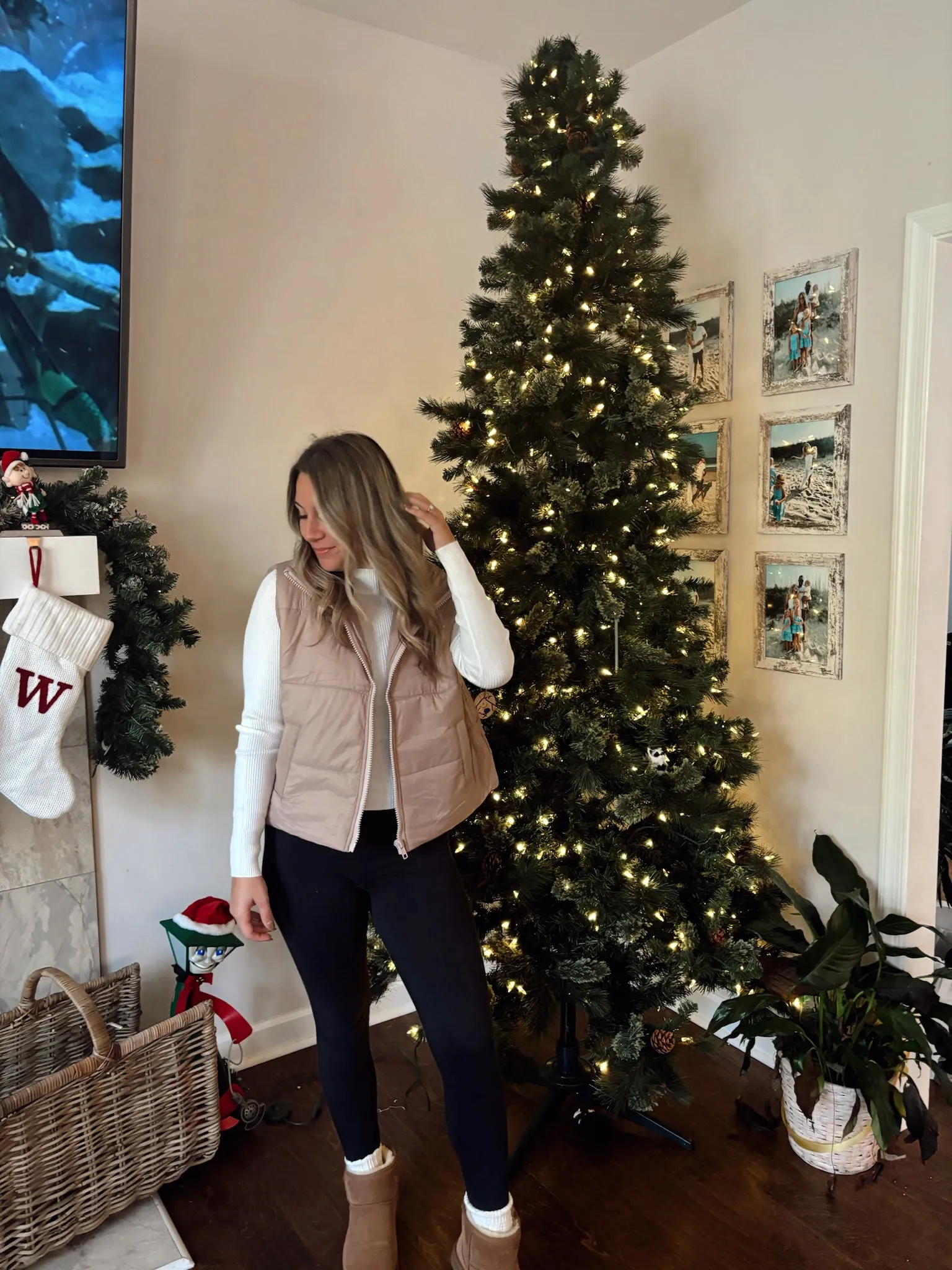 Teddy Taupe Puffer Vest