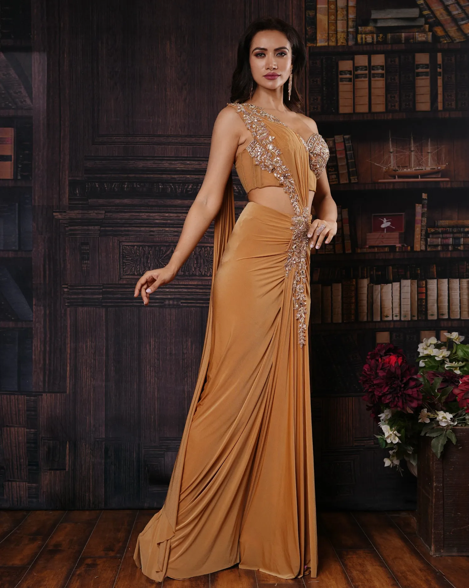The Gold Corset Sari