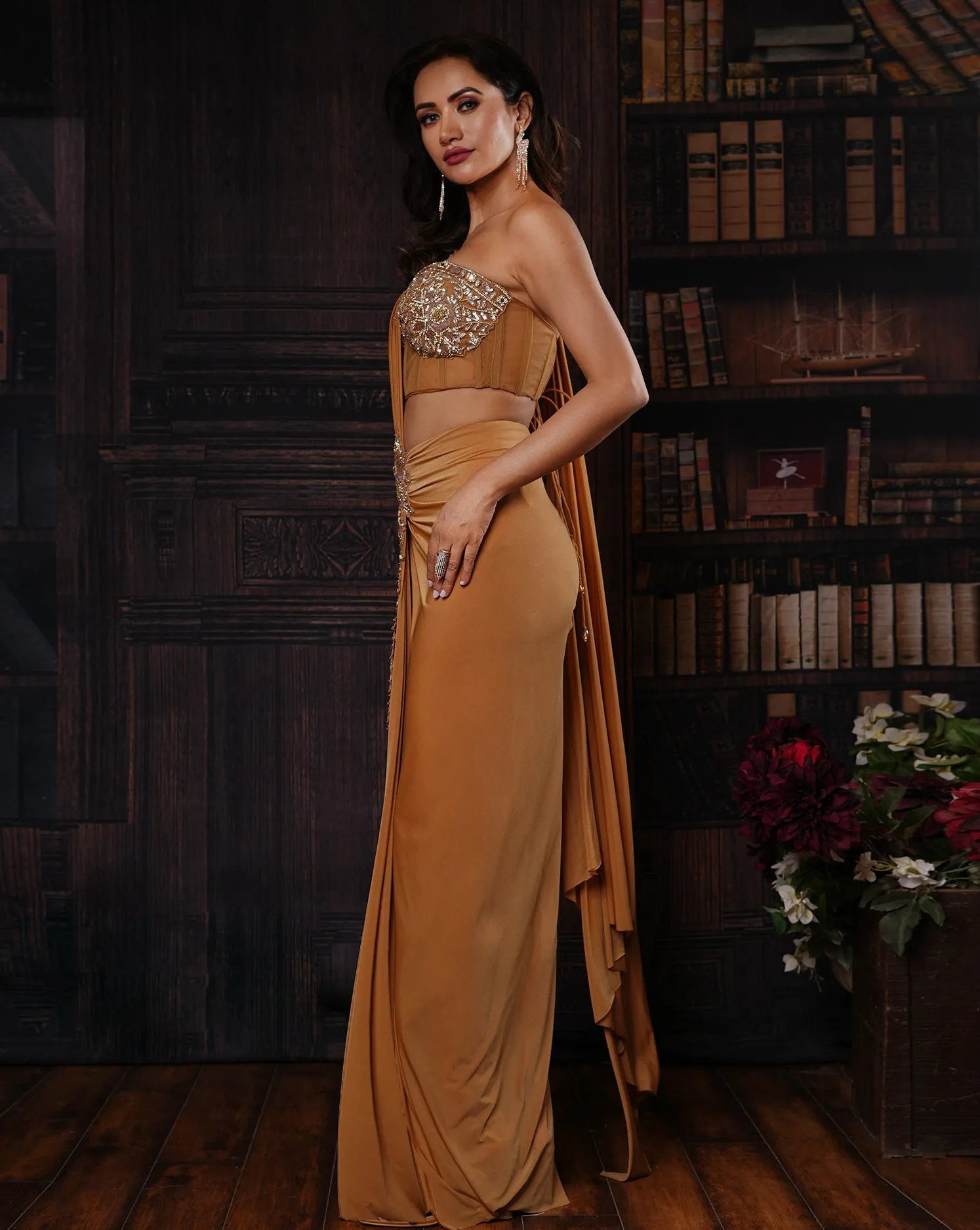 The Gold Corset Sari