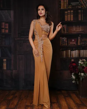 The Gold Corset Sari