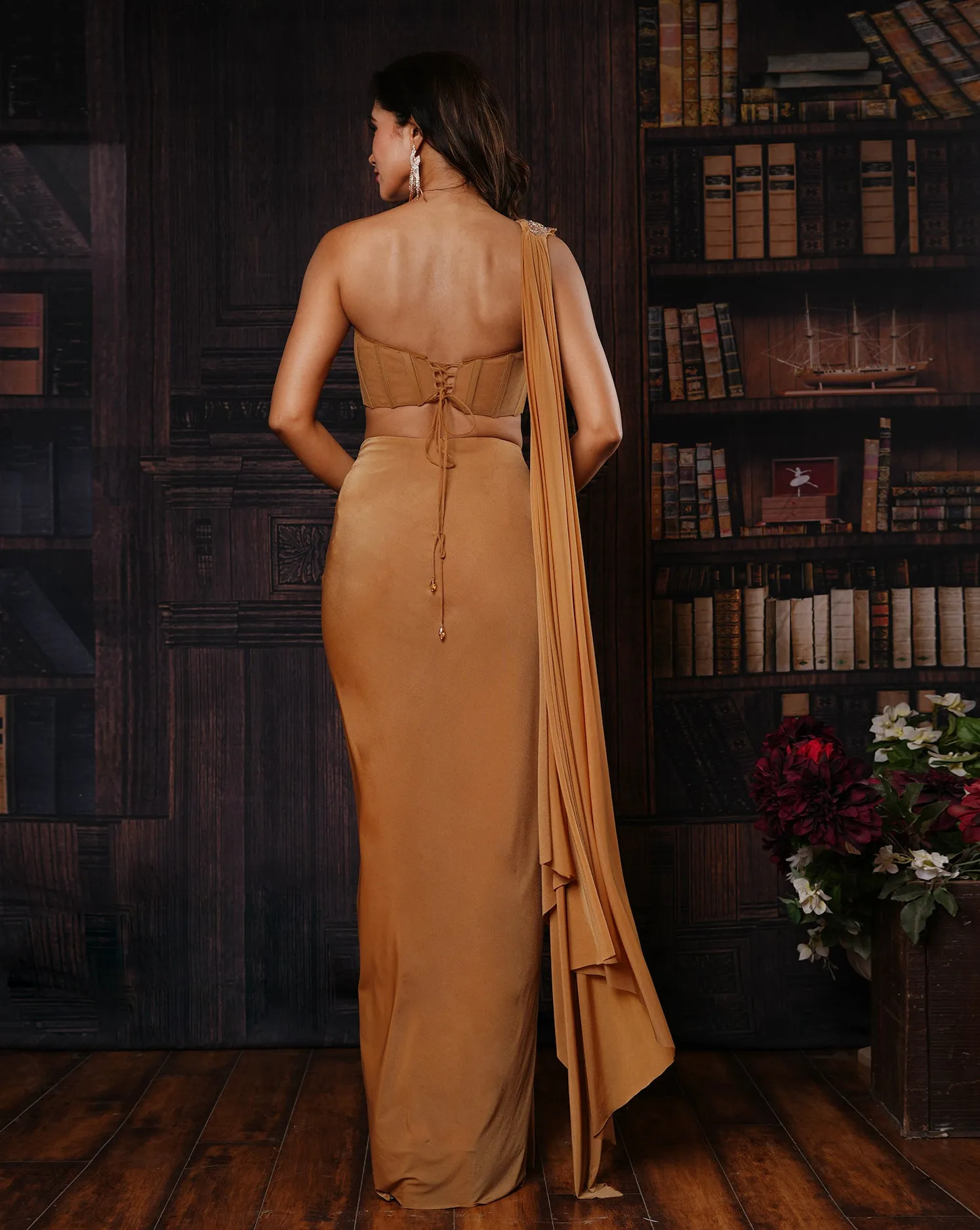 The Gold Corset Sari