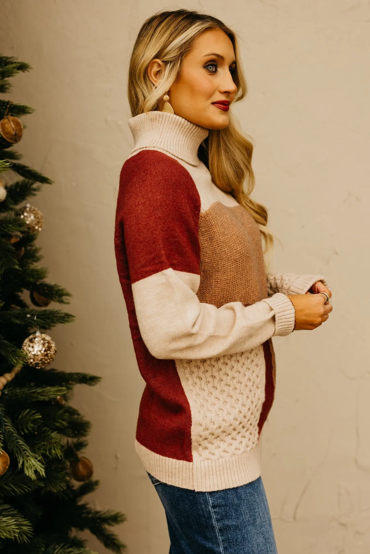 The Jensyn Mix Media Turtleneck Sweater