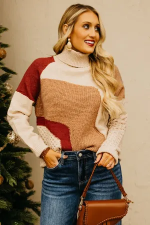 The Jensyn Mix Media Turtleneck Sweater