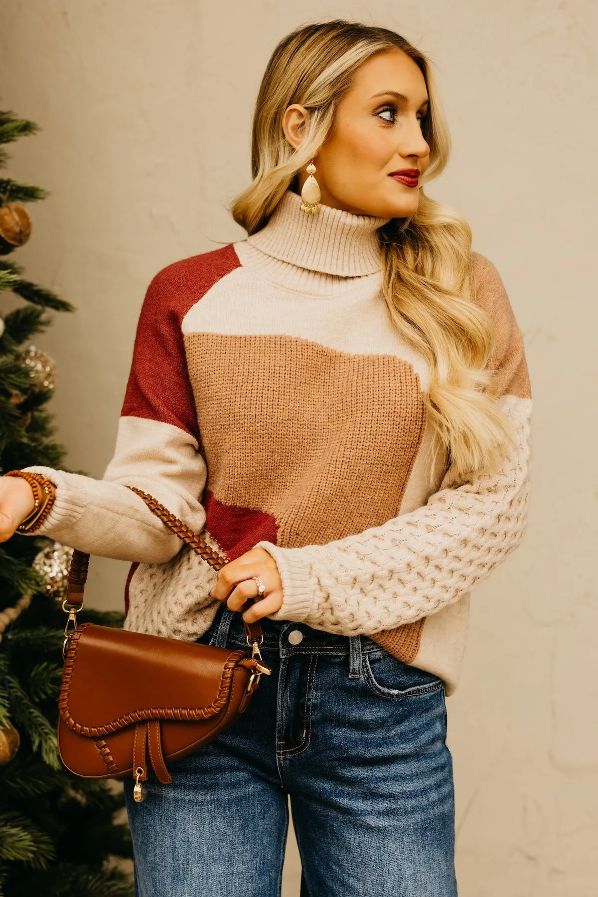 The Jensyn Mix Media Turtleneck Sweater