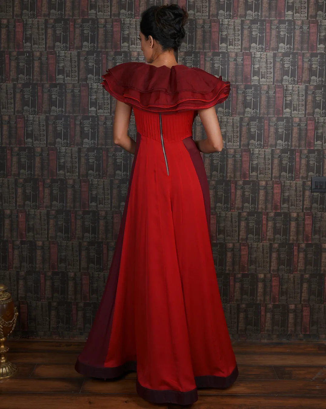 The Red Ruffle Gown