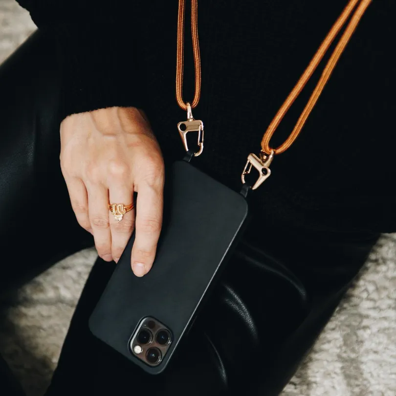 Toffee Sheen Braided Strap