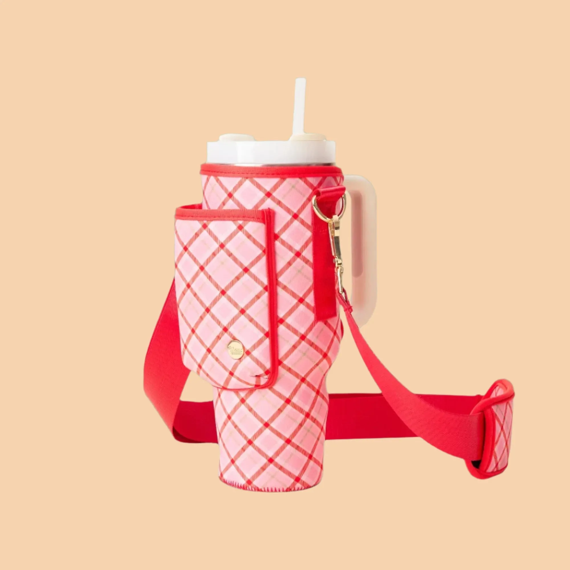 Tumbler Sling | Festive Plaid