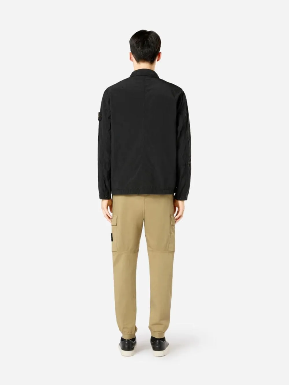 Two-Way Zip Black Overshirt