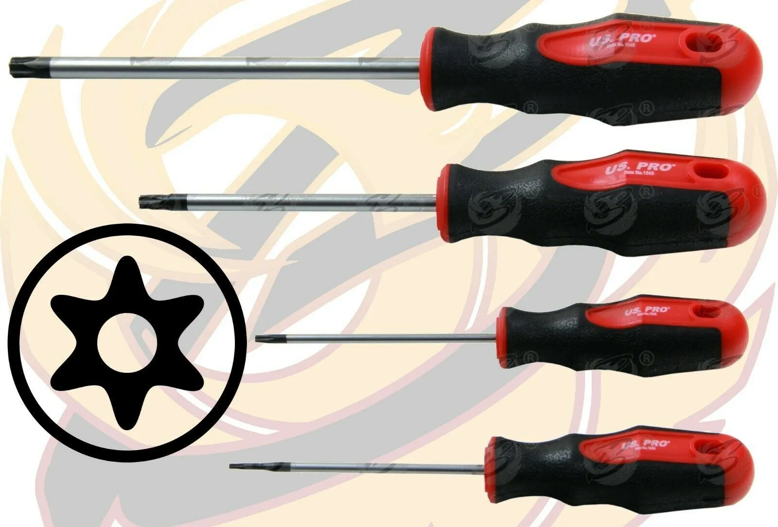 US PRO 12PCS MAGNETIC TAMPERPROOF TORX SCREWDRIVERS T6 - T45