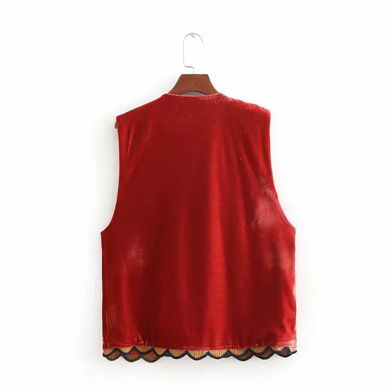 Veste vintage femme rouge