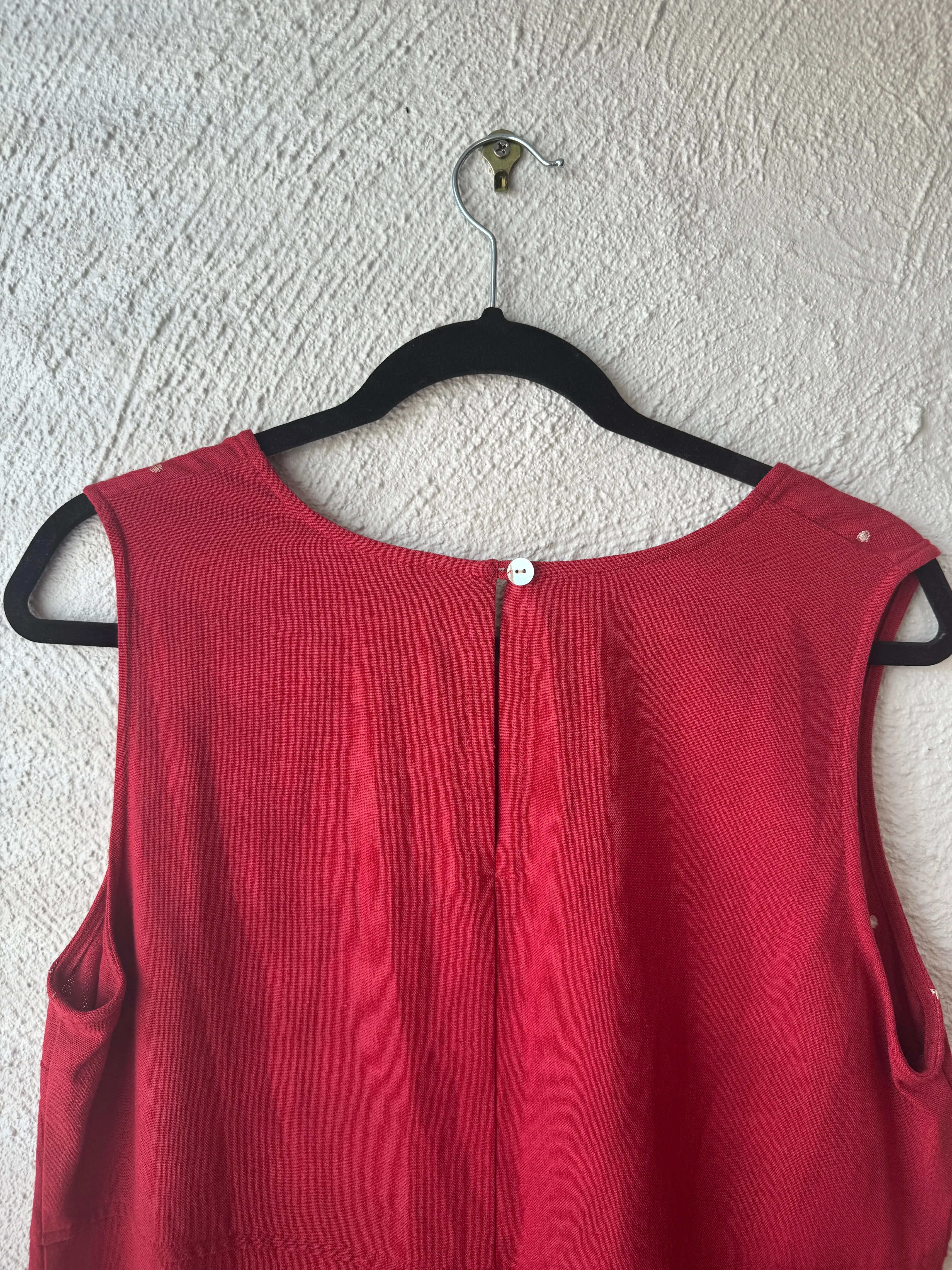 Vintage 1990s Red Mini Slip Dress