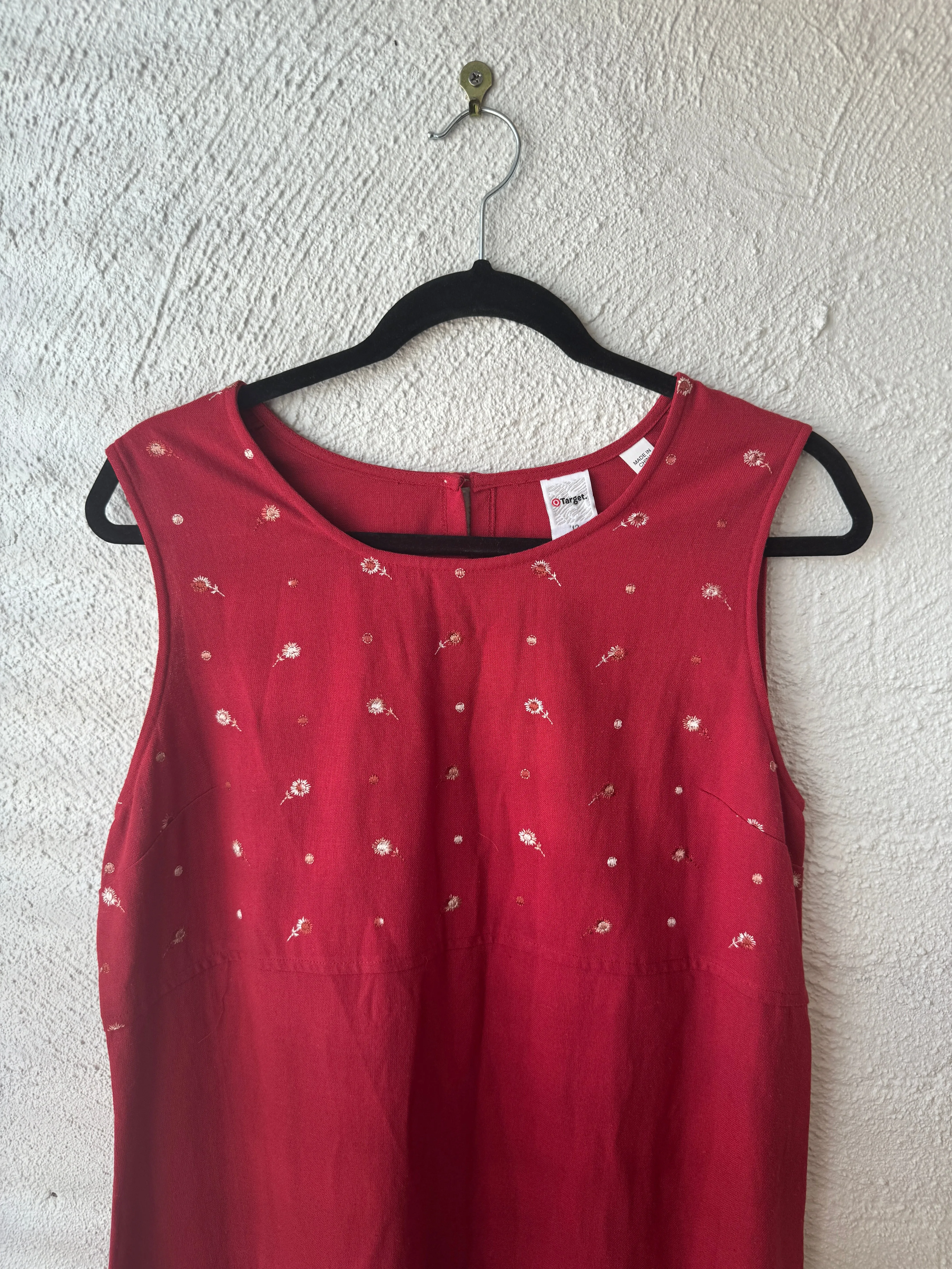 Vintage 1990s Red Mini Slip Dress