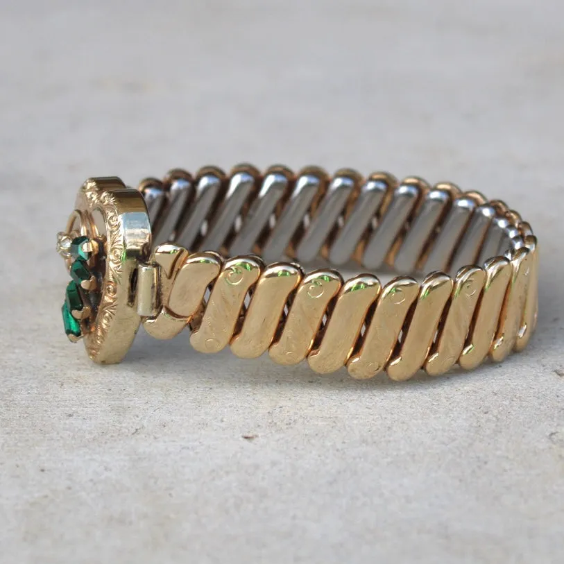 Vintage Emerald Sweetheart Bracelet (circa 1940)