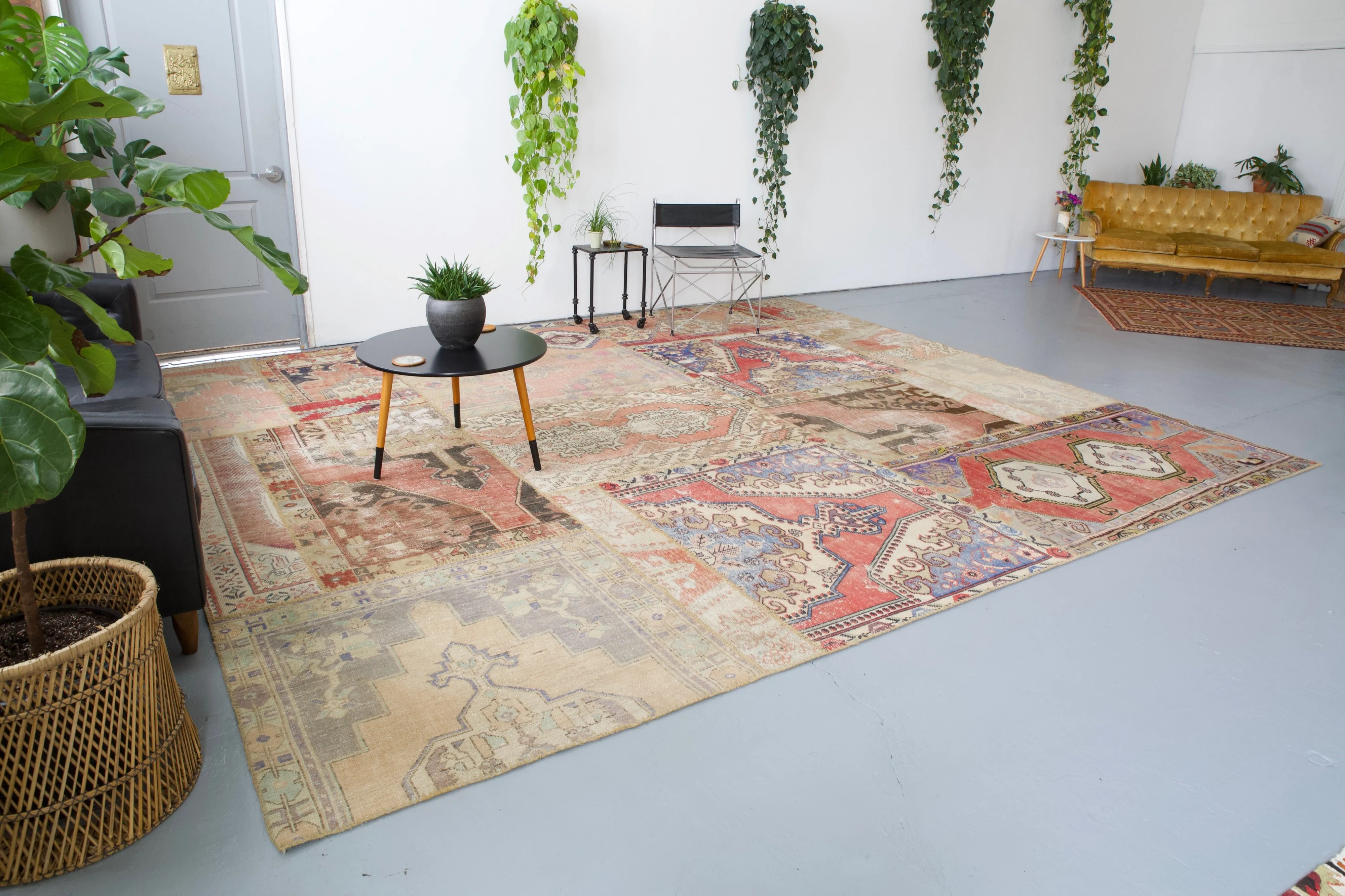 Vintage Patchwork Rug 10ftx12ft