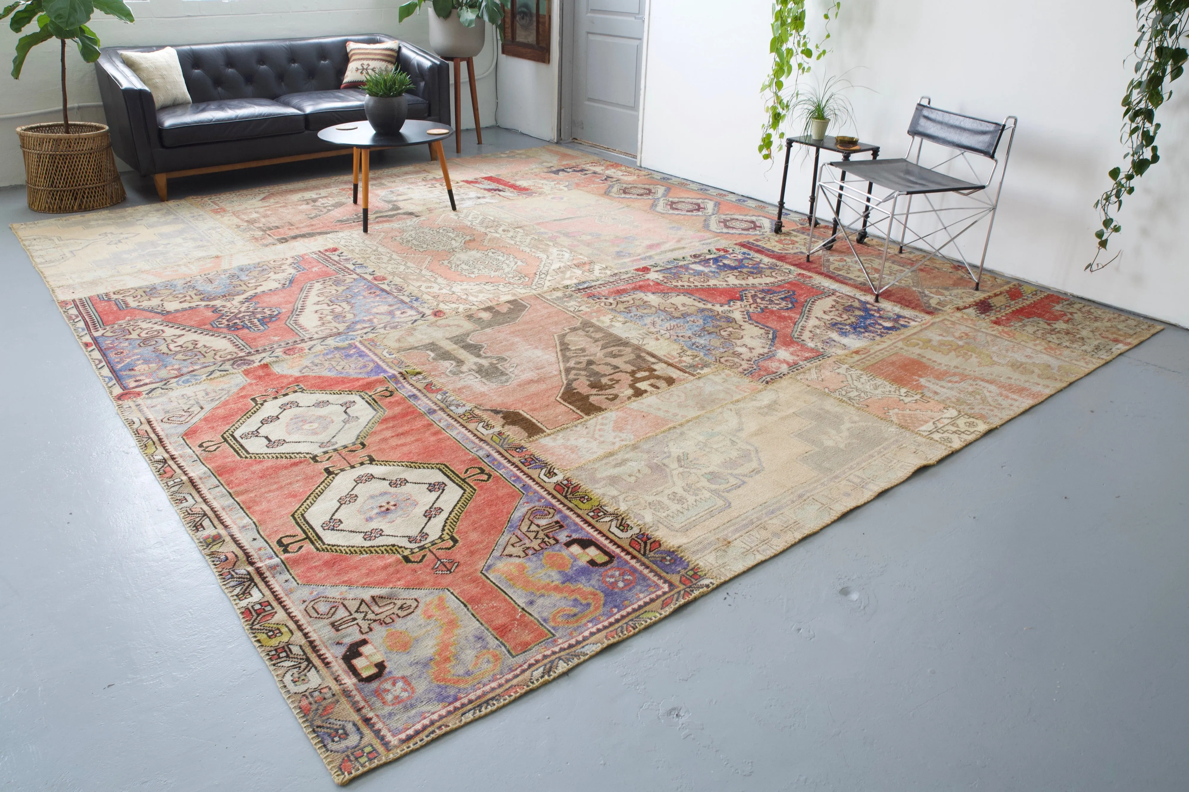 Vintage Patchwork Rug 10ftx12ft