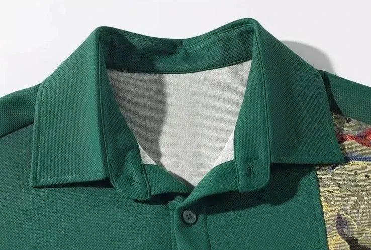 Vintage Patchwork Short Sleeve Shirt