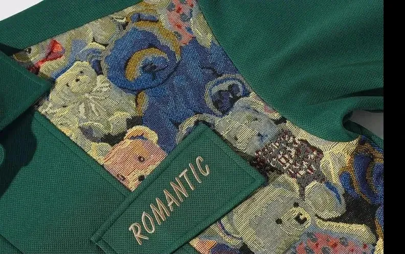 Vintage Patchwork Short Sleeve Shirt