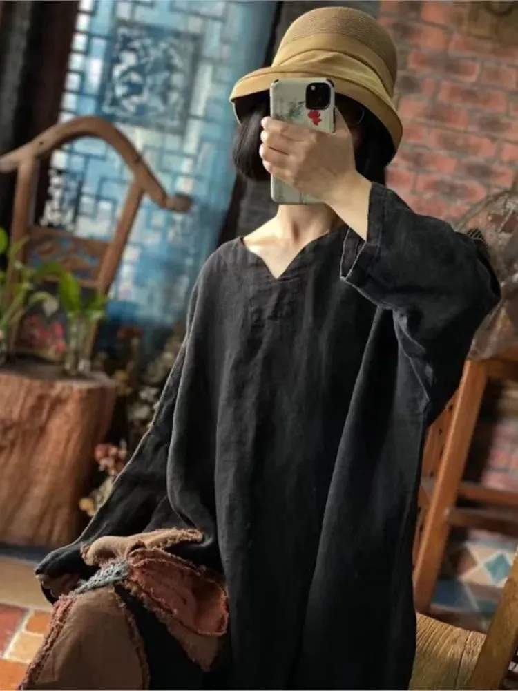Vintage Patchwork Tunik Elbise