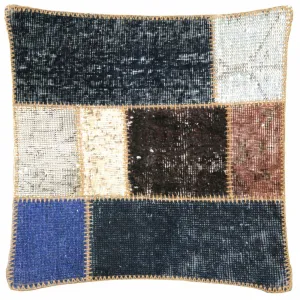 Vintage Turkish OverDyed Patchwork Pillow - 24" x 24"