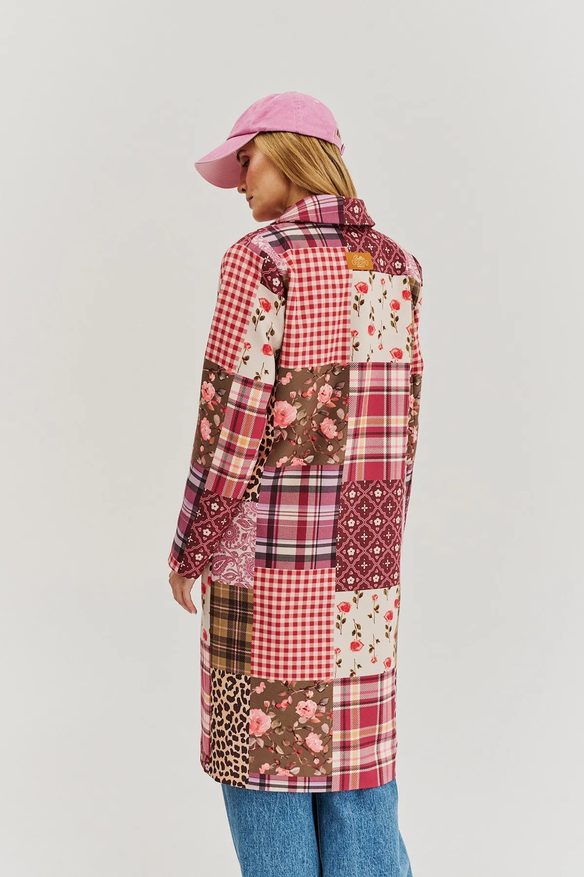 Vivienne classic cut patchwork coat