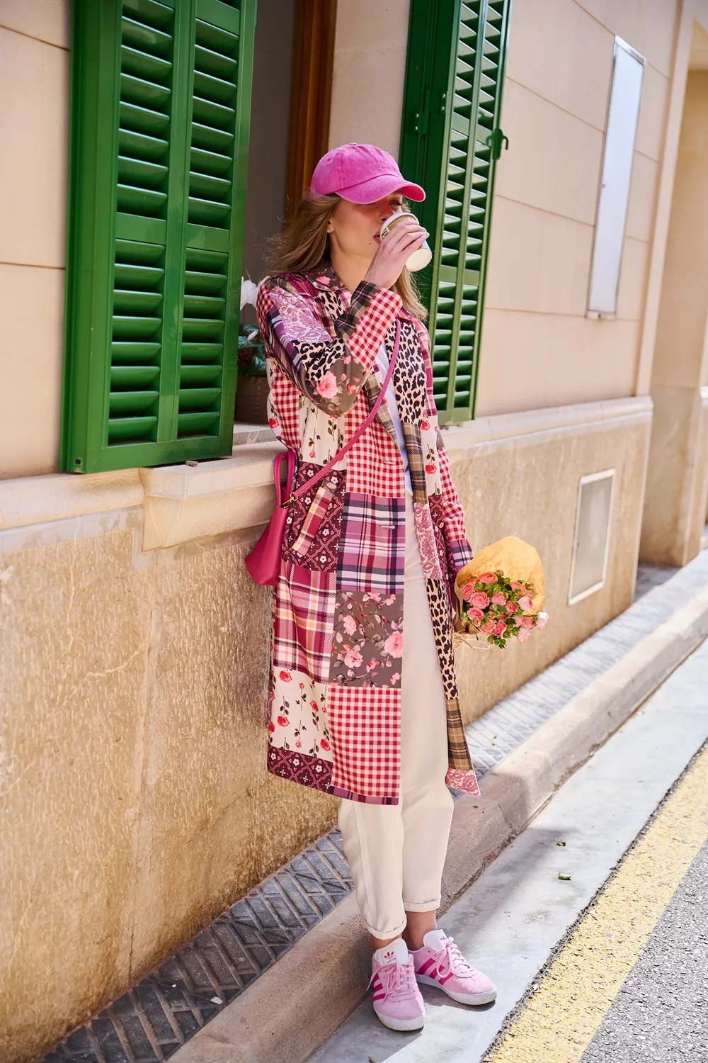 Vivienne classic cut patchwork coat