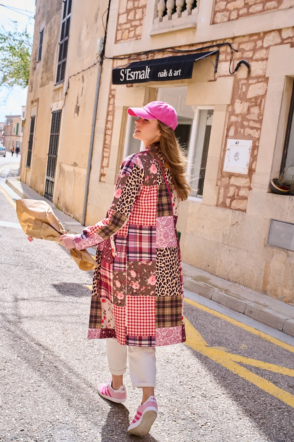 Vivienne classic cut patchwork coat