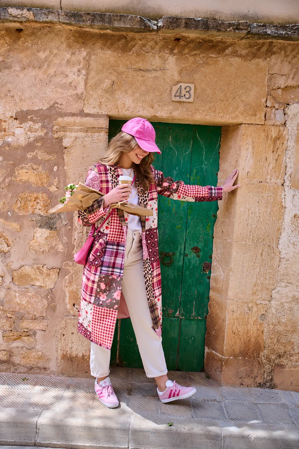 Vivienne classic cut patchwork coat