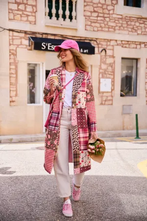 Vivienne classic cut patchwork coat