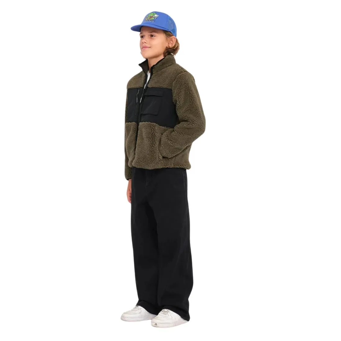 Volcom Kids Storm Stone Zip Fleece - Wintermoss