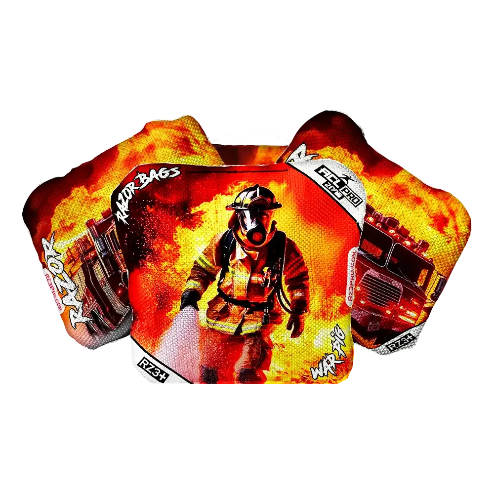 War Pig | Hero Fireman | ACL PRO Razor Cornhole Bags