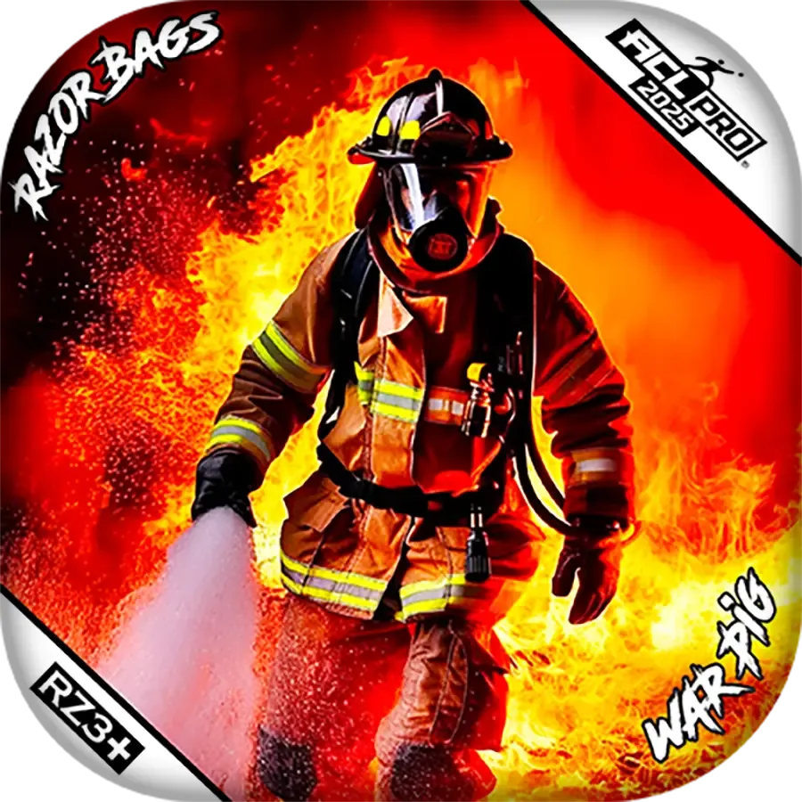 War Pig | Hero Fireman | ACL PRO Razor Cornhole Bags