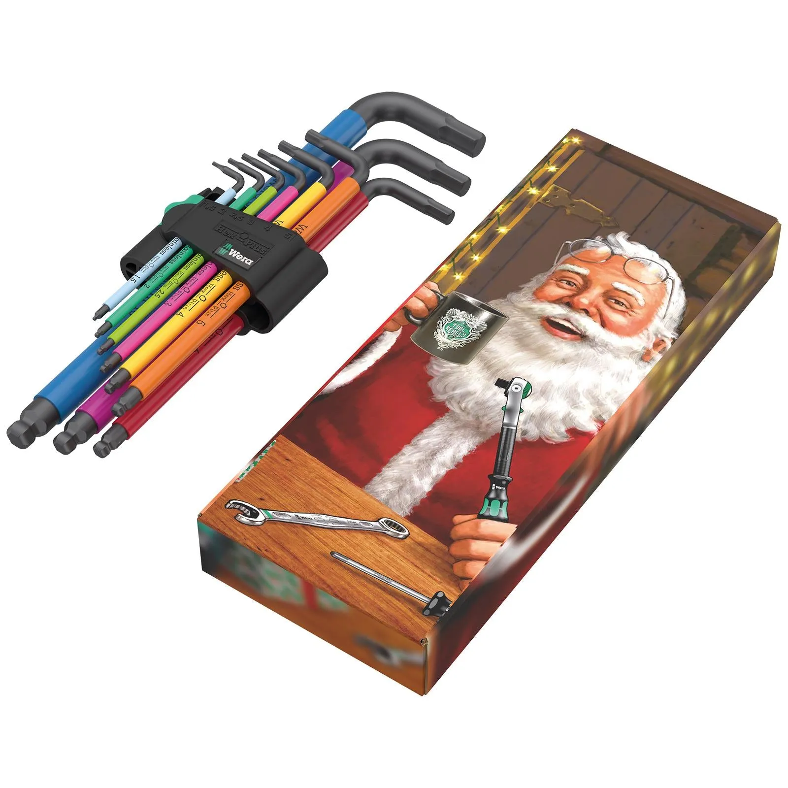 Wera Hex Key Set 950/9 Hex Plus L-Key Set Metric BlackLaser Christmas 2023 9 Pieces 1.5-10mm