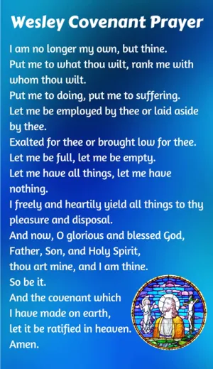 Wesley Covenant Prayer Magnet (2" x 3.5")