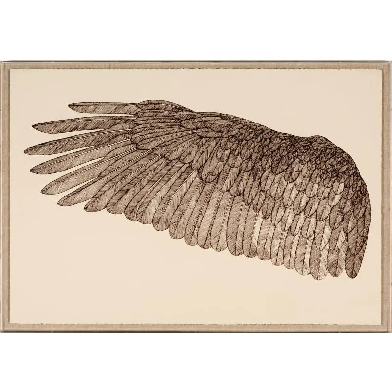 Wings of Love, Left.  Framed Artwork